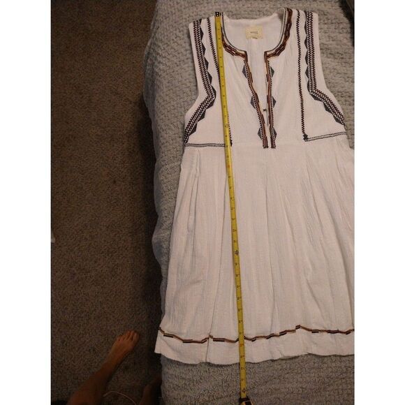 Reset  embroidered sleeveless dress size small Boho Beachy Summer white - Picture 9 of 12